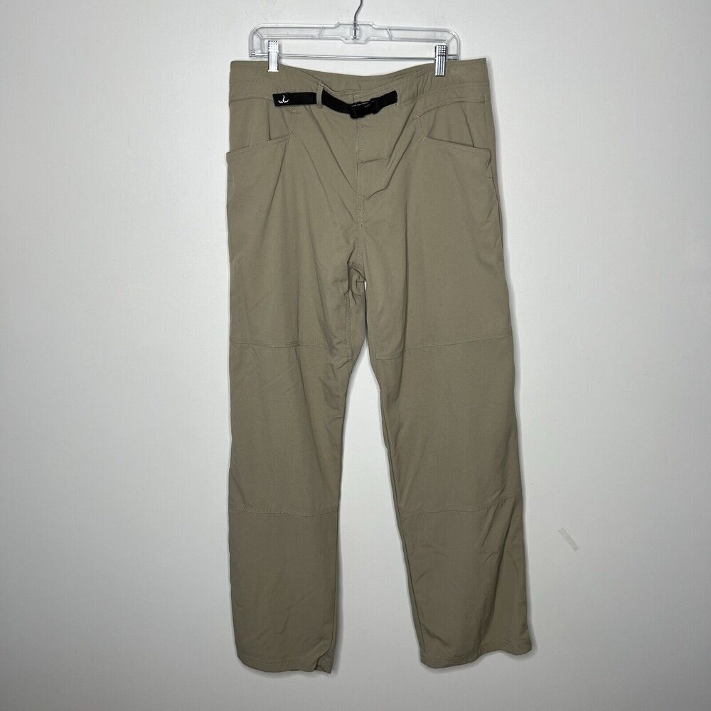 Prana Pants Mens XL Belted Outdoor Hiking Canvas Tan Pockets‎ Gorpcore - Picture 12 of 12